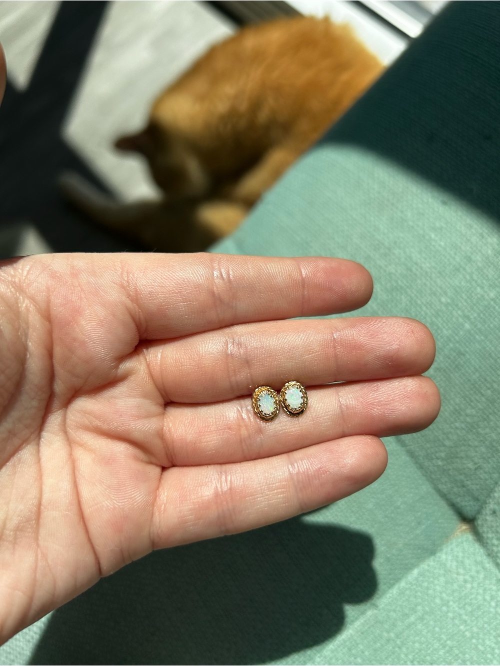 10k opal studs